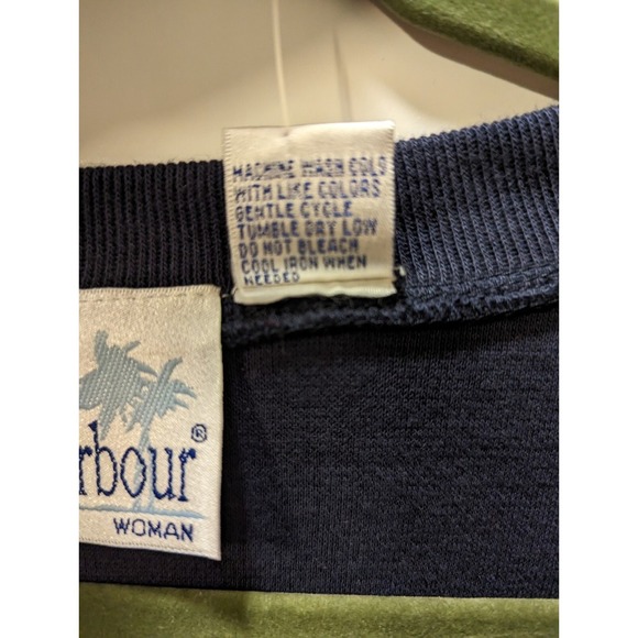 Palm Harbour Blue White Striped Blouse Cardigan Combo Chain Belt Size 2X NWT - Picture 5 of 6